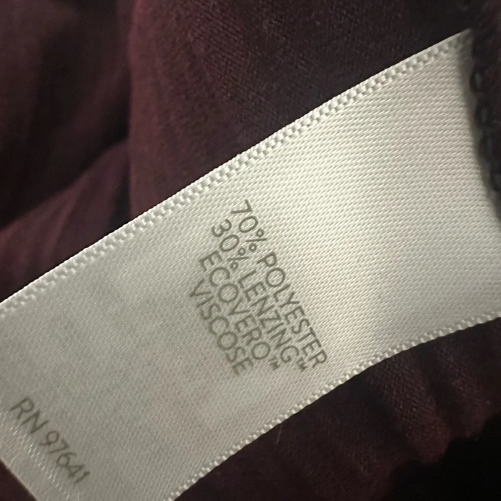 Pure Jill Elements Pleated Wide Leg Pants Plum XL Petite Lenzing EcoVero Pull-On
